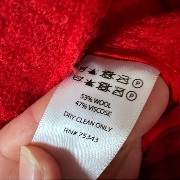 EUC Tahari Boiled Wool Zip Blazer in Orange size Small - Picture 5 of 10